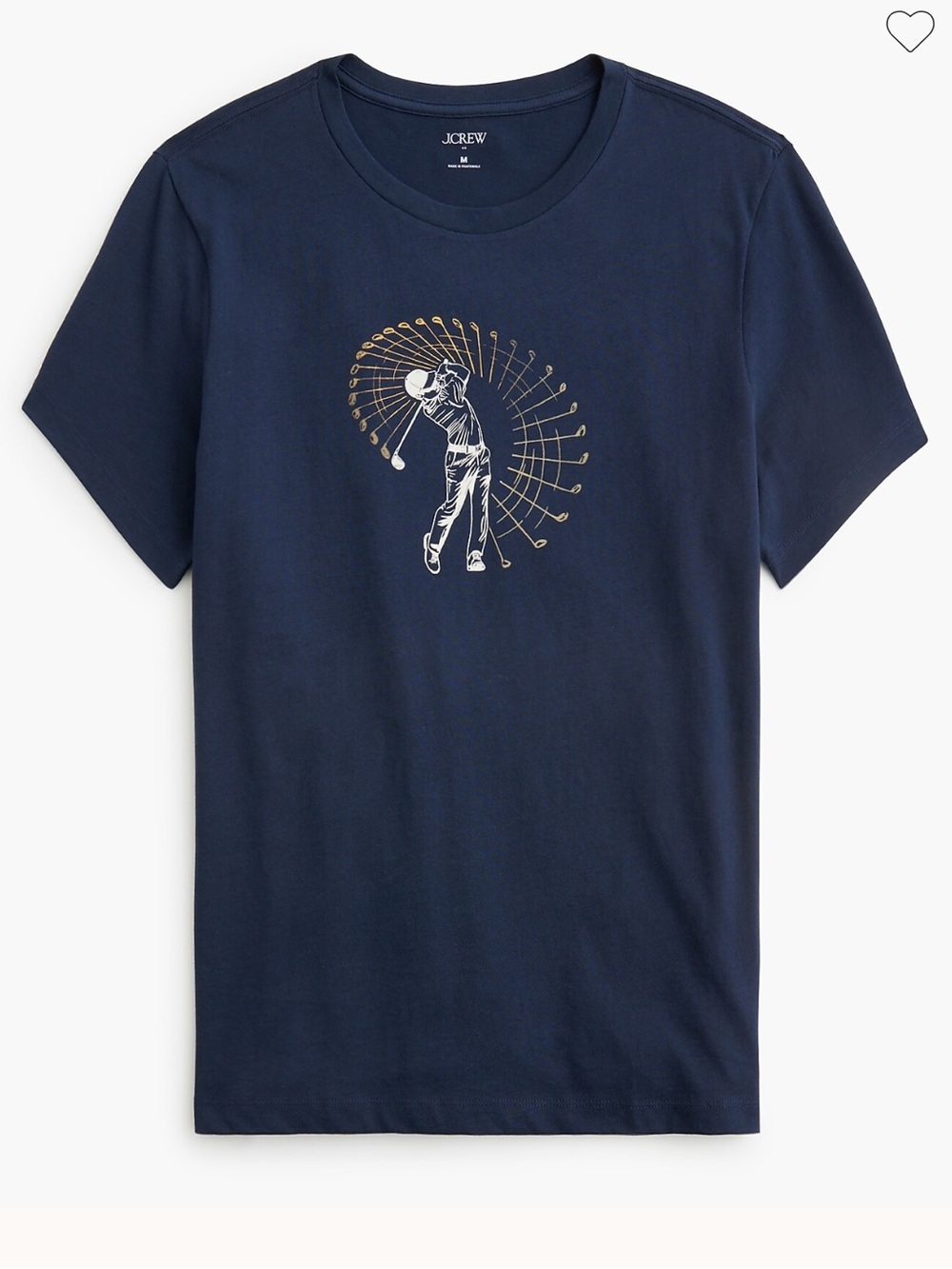 J crew navy Golf swing graphic tee